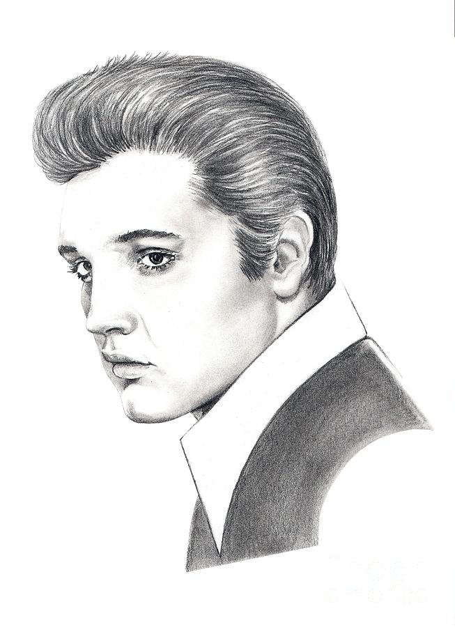 Elvis Presley Drawing by Murphy Elliott | Fine Art America