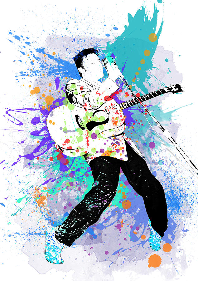 Elvis Presley - The King Digital Art by Marlene Watson