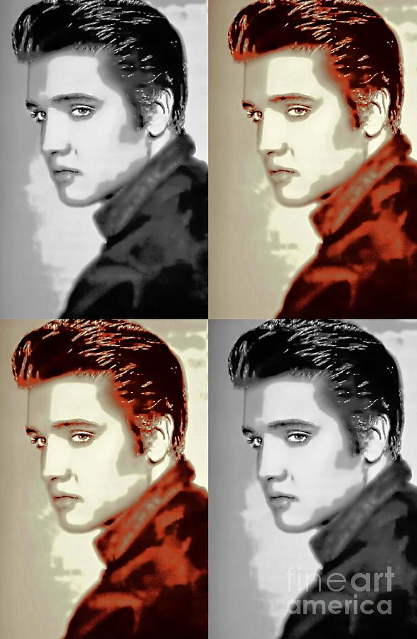Elvis Presley The King - Pop Art Digital Art by Ian Gledhill