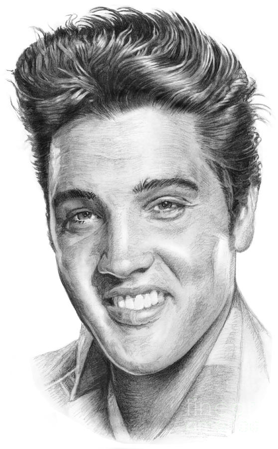 Drawing Portrait Art Elvis Presley Male Sketch Gratis een kleurplaat