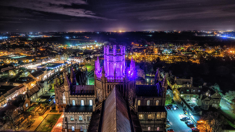 City Photograph - Ely Cathedral in Purple by James Billings