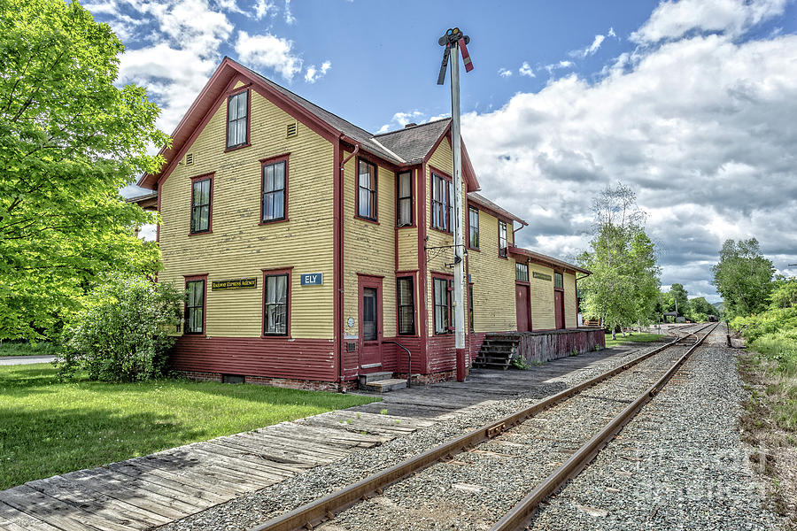 Ely Vermont Train Station Photograph by Edward Fielding