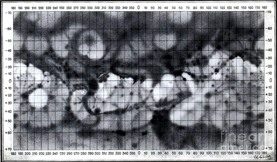 E.m. Antoniadi Mars Map, 1929 Photograph by Science Source