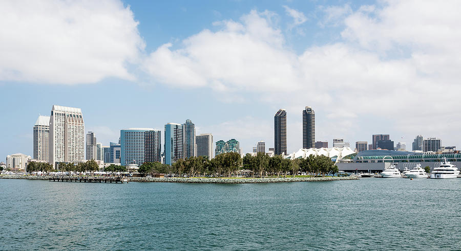 San Diego Skyline Photograph - Embarcadero Marina Park South by Robert VanDerWal