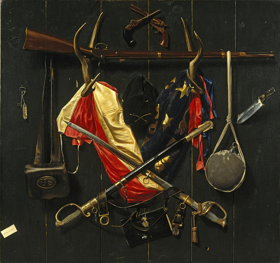 Alexander Pope Painting - Emblems of the Civil War by Alexander Pope