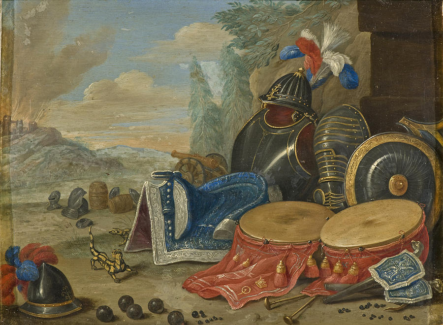 Emblems of War Painting by Jan van Kessel the Elder