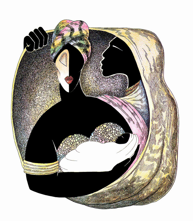Spiritual Mixed Media - Embrace by Albert and Simone Fennell