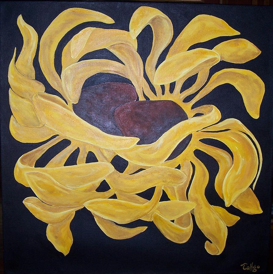 Flower Painting - Embrace by Ron Tango Jr Flower Painting - Embrace by Ron Tango Jr