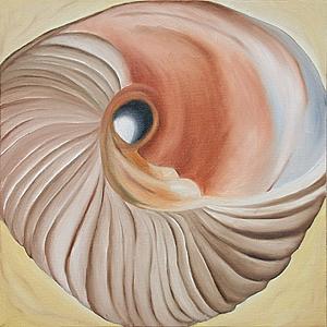 Shell Painting - Embracing Mother Shell by Marian Gliese Shell Painting - Embracing Mother Shell by Marian Gliese