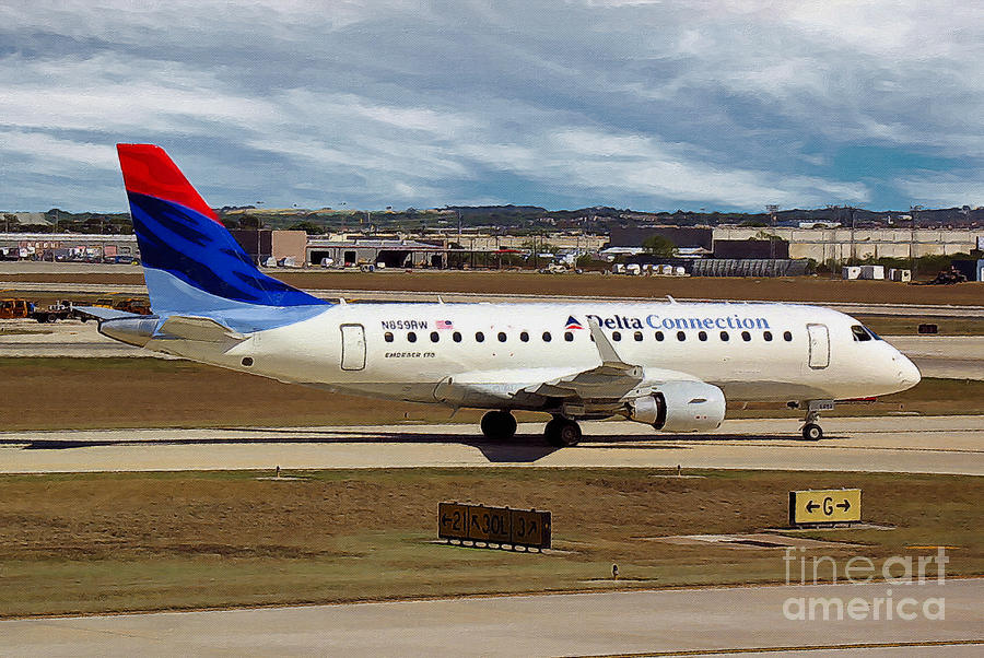Embraer ERJ-170-100SE Shuttle America and Delta Connection in San Antonio Photograph by Wernher Krutein