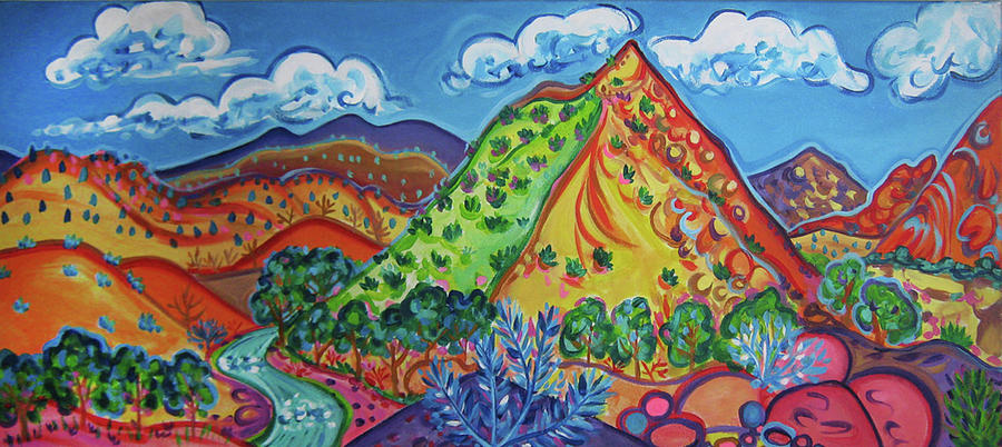 Embudo Valley Peak Painting by Rachel Houseman