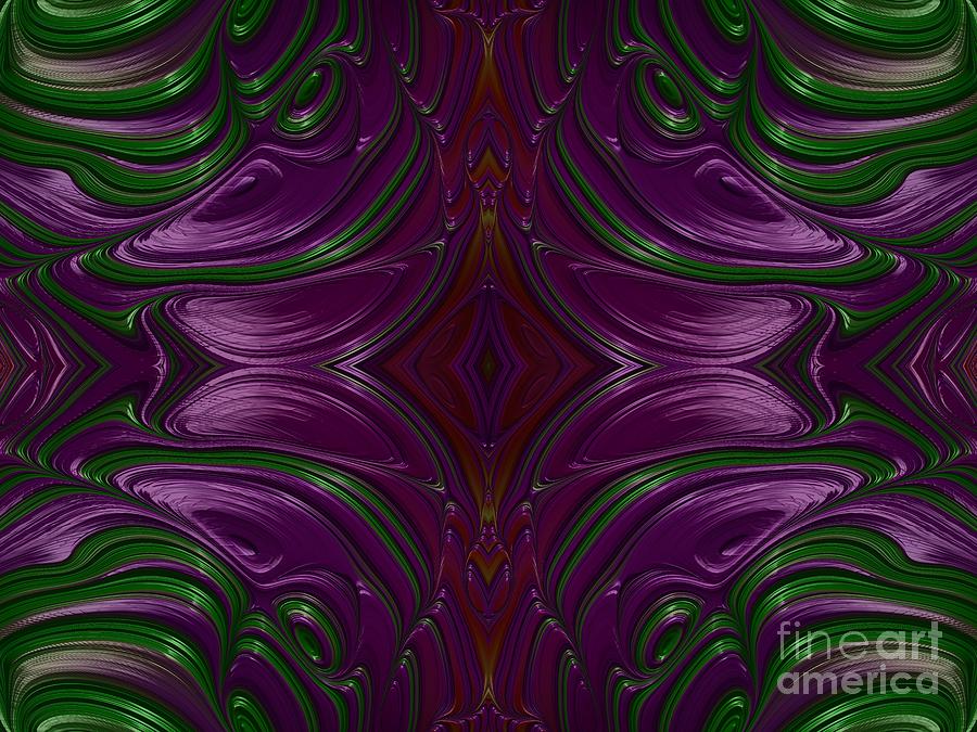 Emerald and Amethyst Jeweled Fractal Abstract Digital Art by Rose Santuci-Sofranko