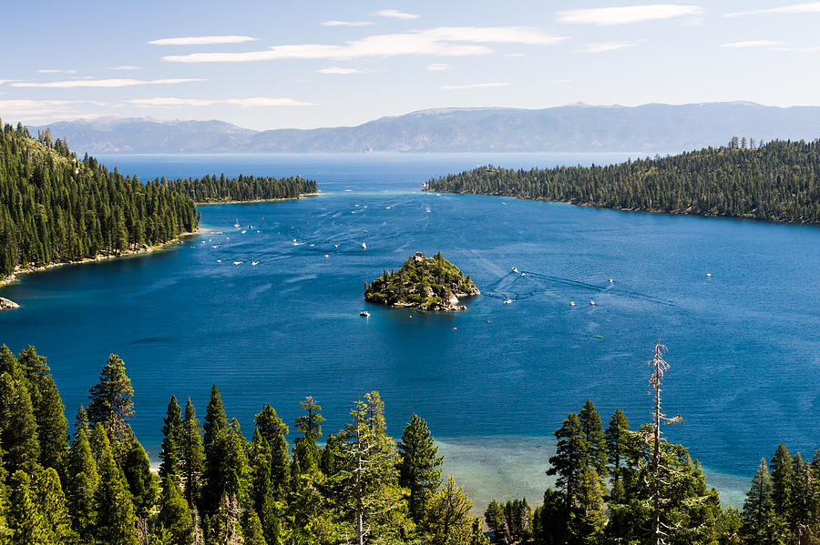 Emerald Bay and Wizard Island at Lake Tahoe in California  Photograph by Priya Ghose