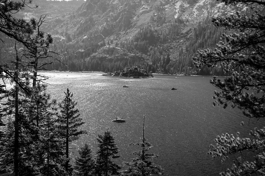 Emerald Bay BW Photograph by Randy Wehner