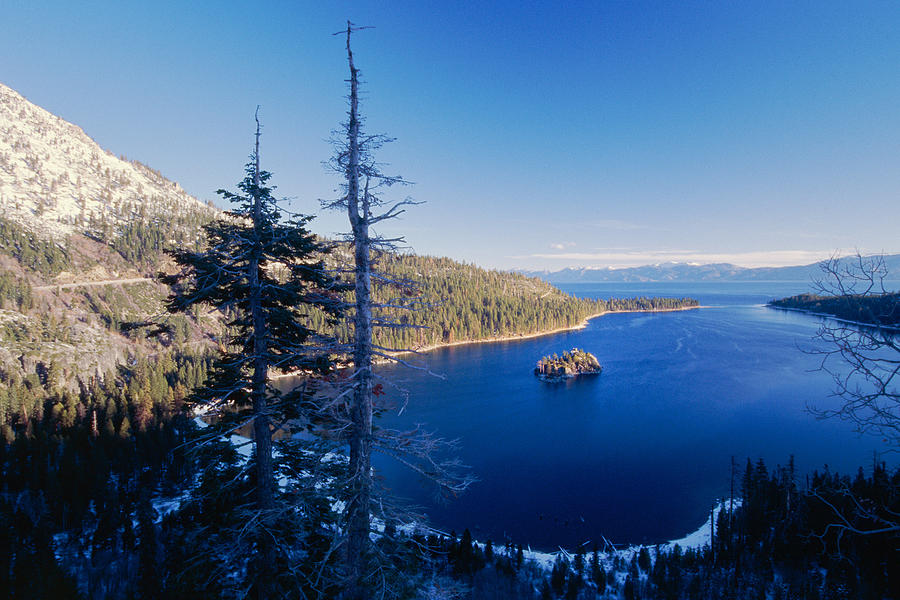 Nature Photograph - Emerald Bay Winter Scenic by George Oze