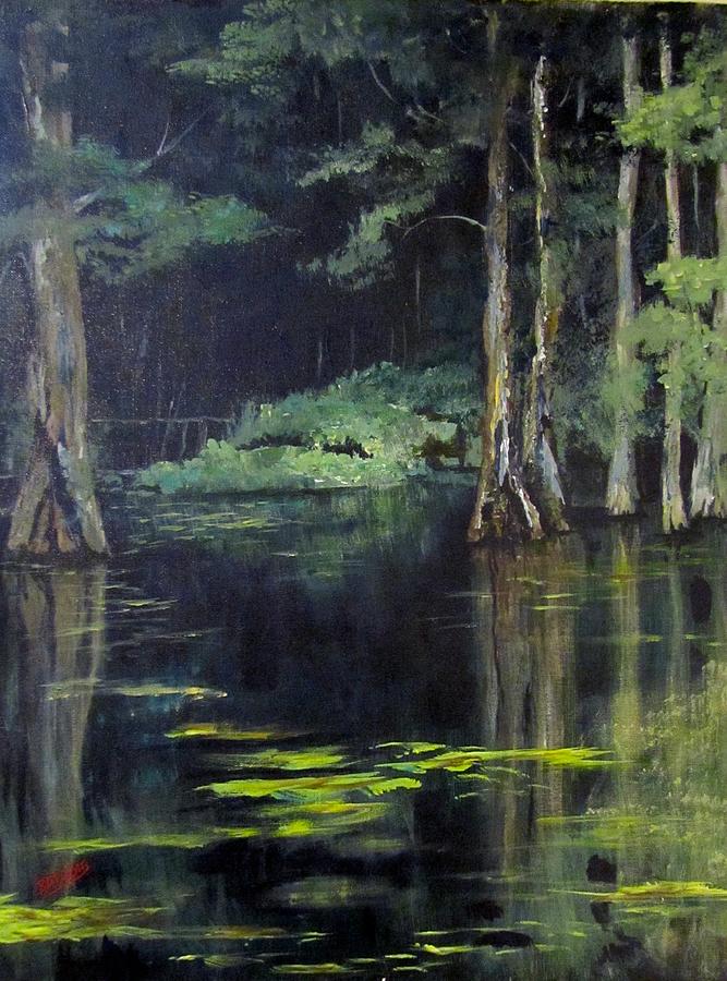 Emerald Bayou Painting by Barbara OToole