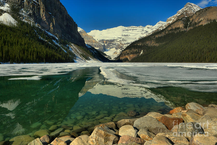 Emerald Blue Lake Louise Spring Waters Photograph by Adam Jewell