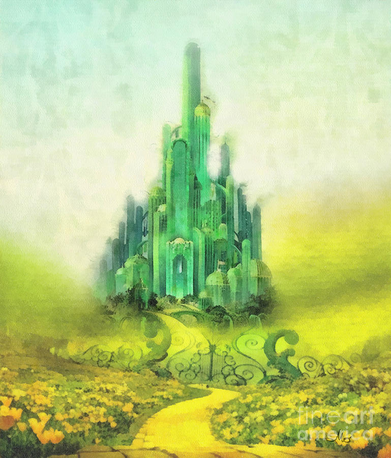 Wizard Painting - Emerald City by Mo T