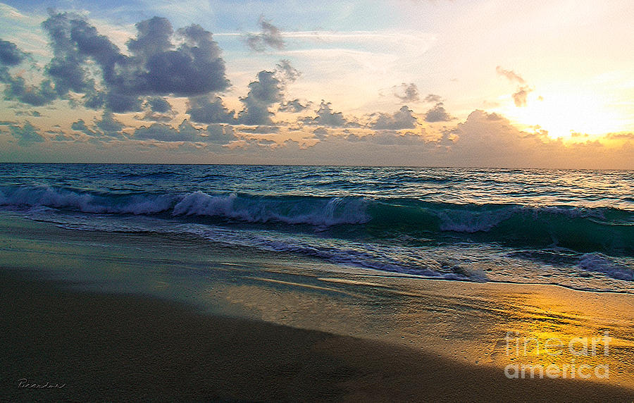 Treasure Coast Florida Tropical Sunrise Seascape C3 Photograph by Ricardos Creations