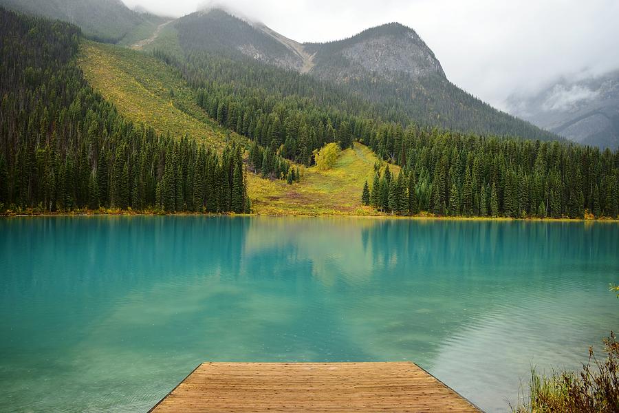 Emerald Lake and Mountain Mist Photograph by William Slider