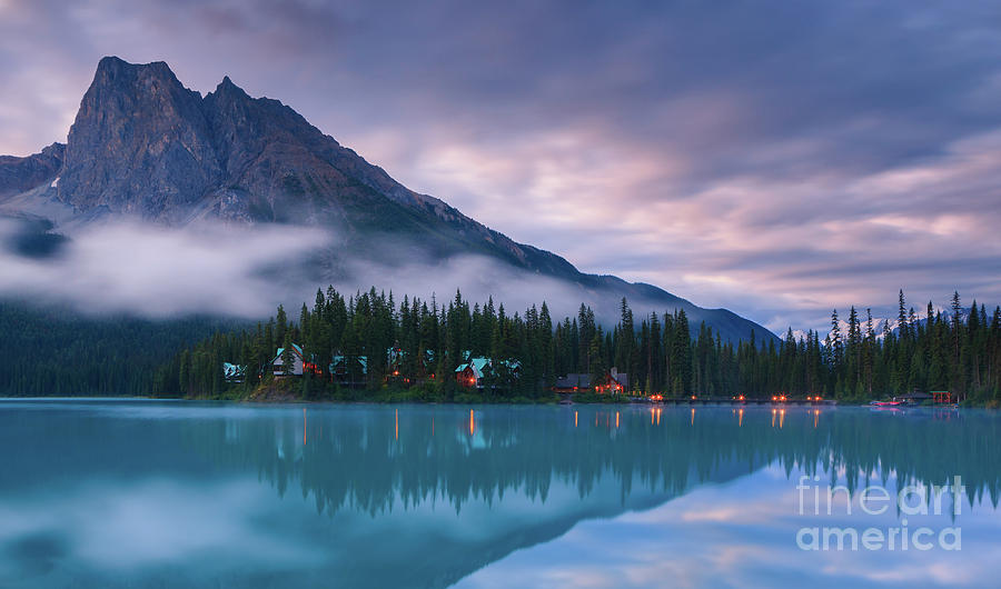 Emerald Lake at sunrise Photograph by Henk Meijer Photography