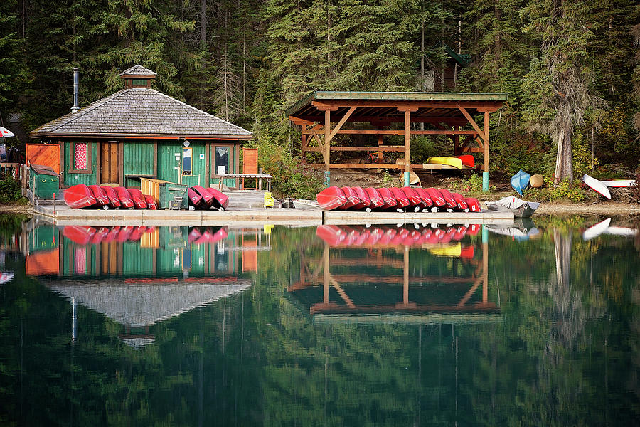 Emerald Lake Boathouse Photograph by Deborah Penland