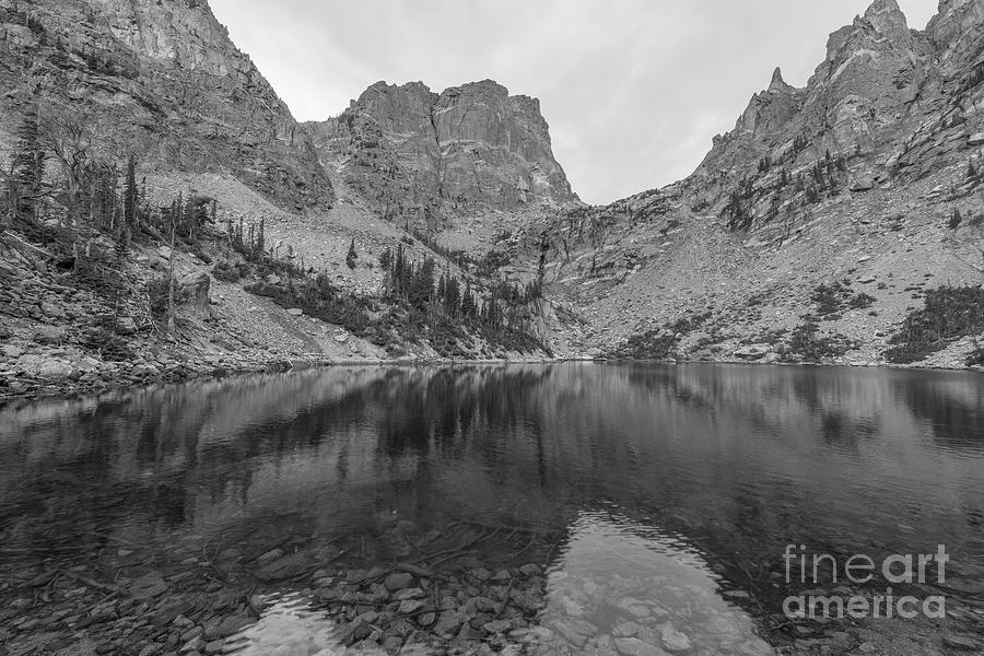 Emerald Lake BW Photograph by Michael Ver Sprill