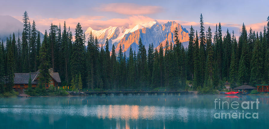 Mountain Photograph - Emerald Lake by Henk Meijer Photography