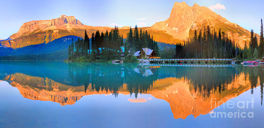 Emerald Lake Mirror Panorama Photograph by Adam Jewell