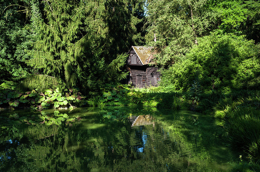 Emerald Pond. Pruhonice Castle Photograph by Jenny Rainbow