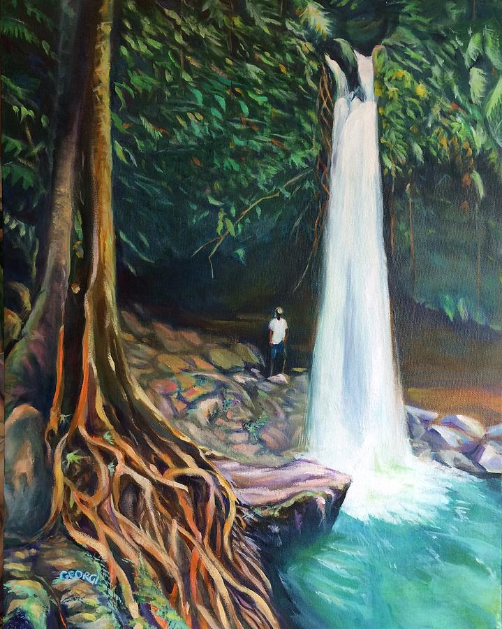 Emerald Pool, Dominica Painting by Christian George - Fine Art America