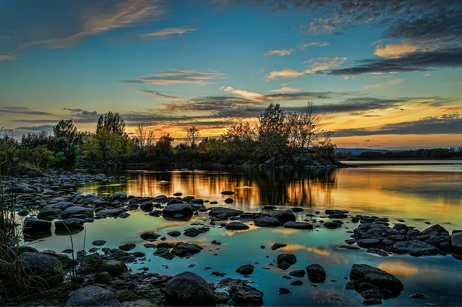 Emerald Sky Reflection Digital Art by Jeff S PhotoArt