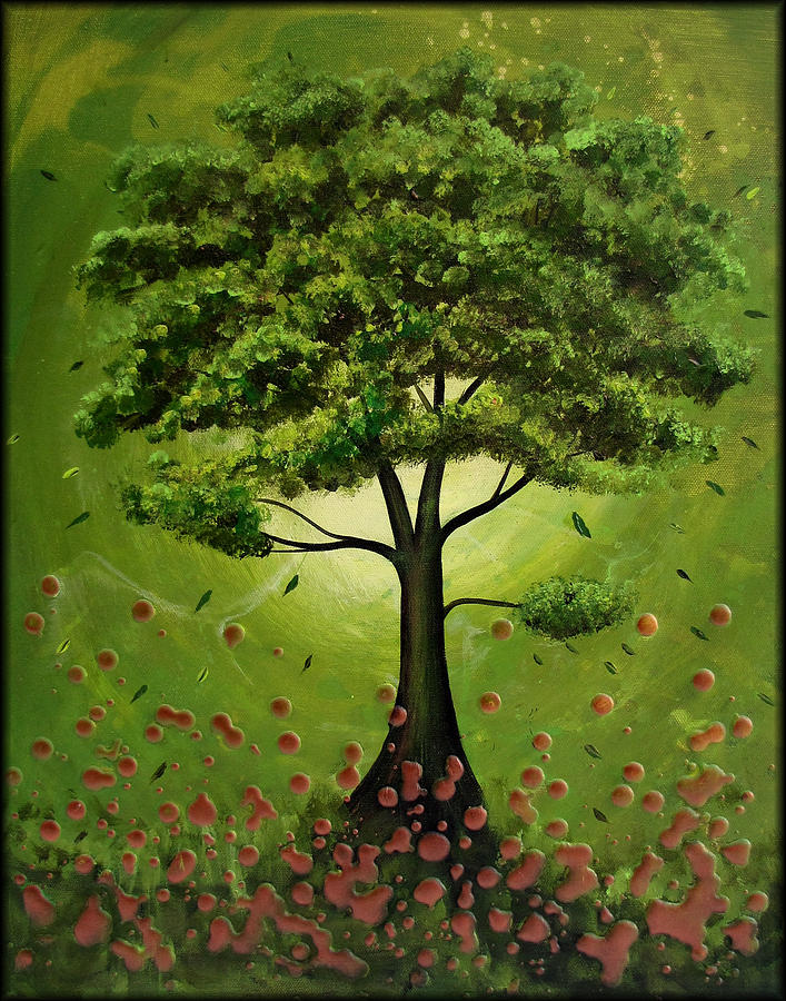 Emerald Tree Painting by Amanda Dagg