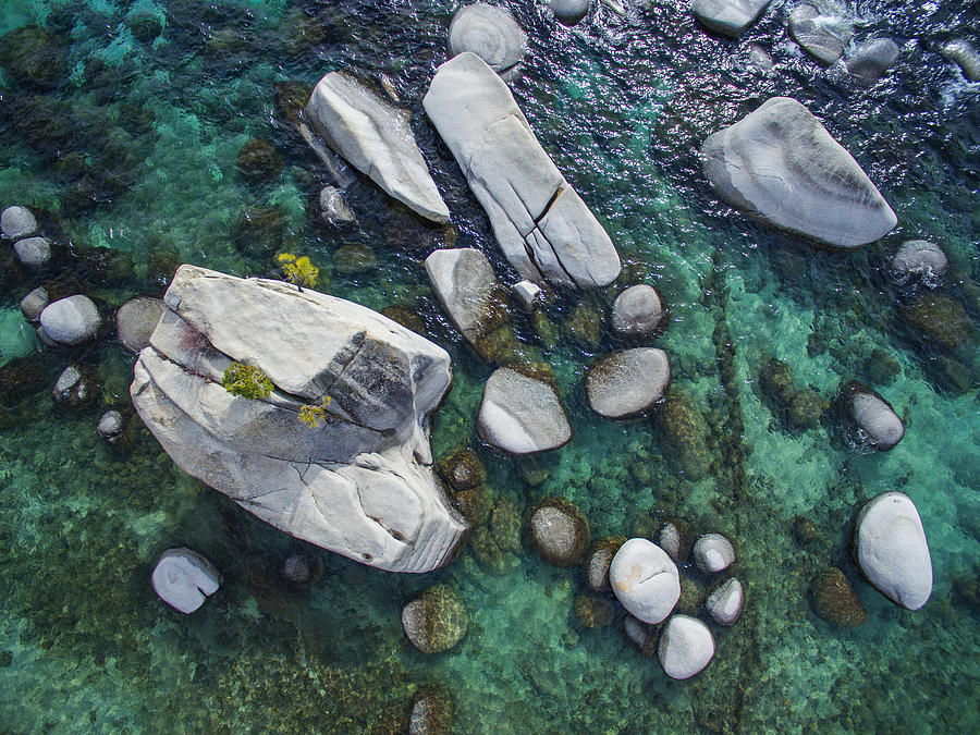 Emerald Waters - Bonsai Rock, Lake Tahoe Photograph by Brad Scott