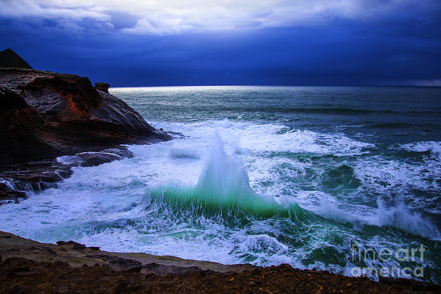 Emerald Wave Photograph by Jerry Cowart