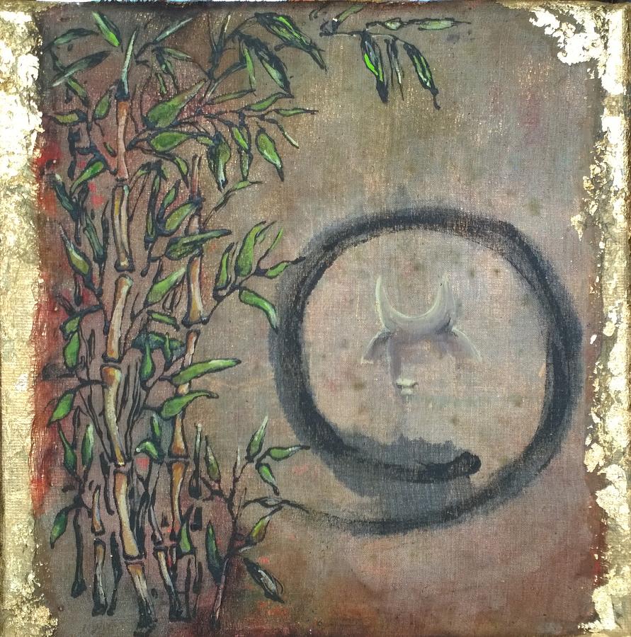 Zen Painting - Emergence And Release Of The Ox by Silk Alchemy