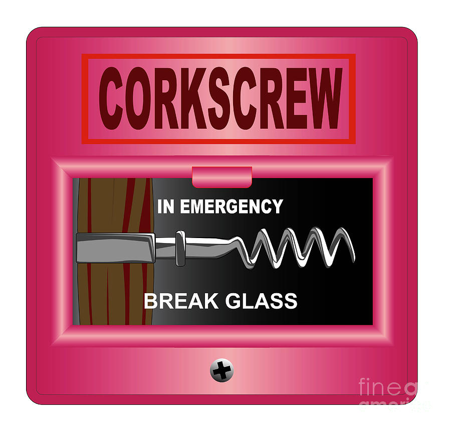 Device Digital Art - Emergency Corkscrew by Bigalbaloo Stock