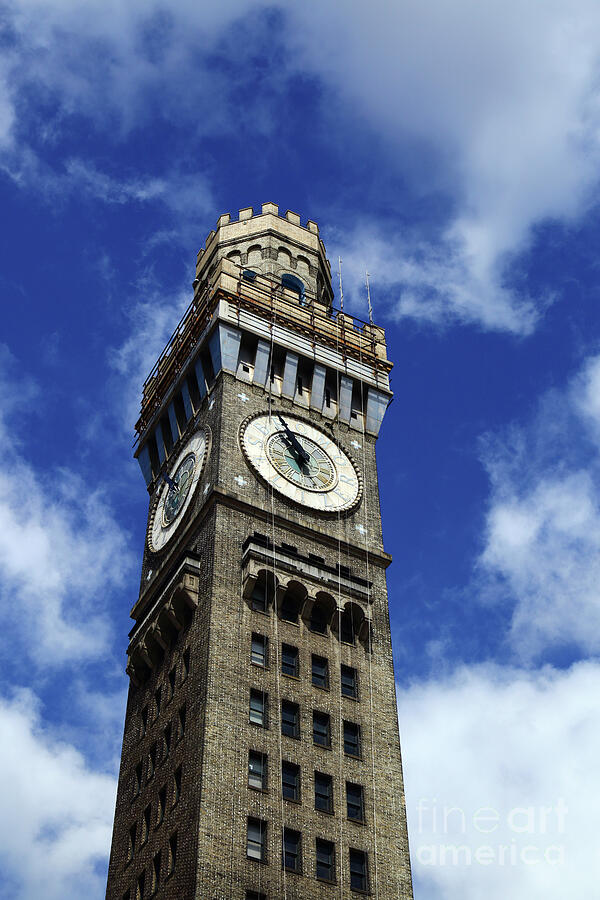 Emerson Bromo-Seltzer Tower and Summer Skies Baltimore Photograph by James Brunker