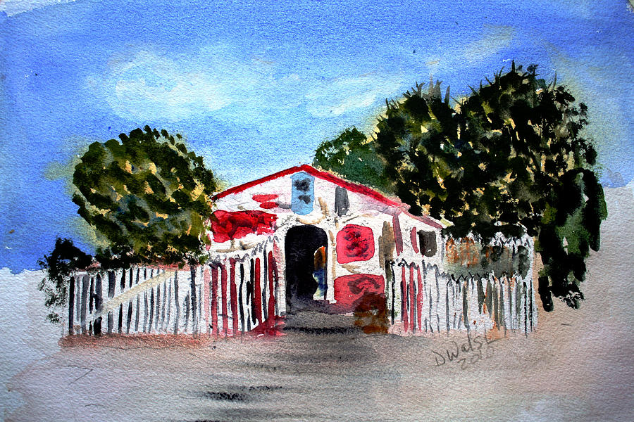 Emiles Road side Grocer Painting by Donna Walsh