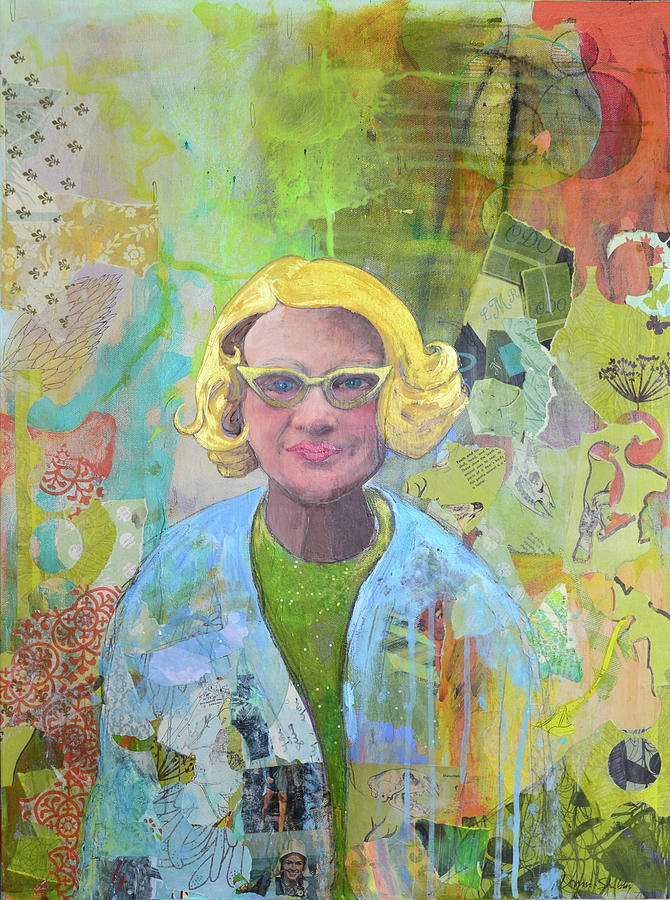 Portrait Mixed Media - Emily by Donna Stubbs Portrait Mixed Media - Emily by Donna Stubbs