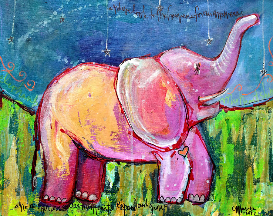 Emilys Elephant 2 Painting by Laurie Maves ART