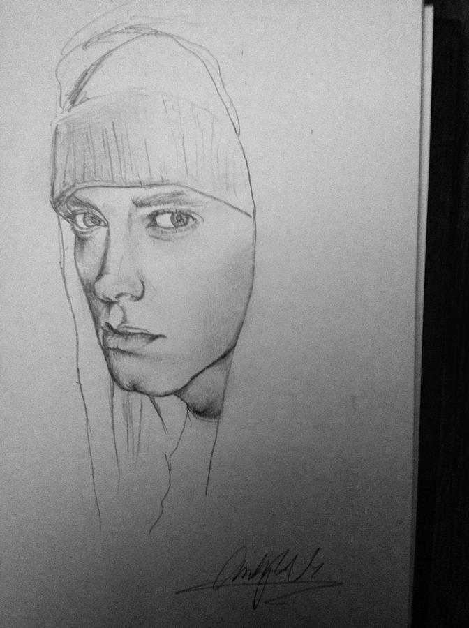 Best Eminem Drawing Sketch with Realistic