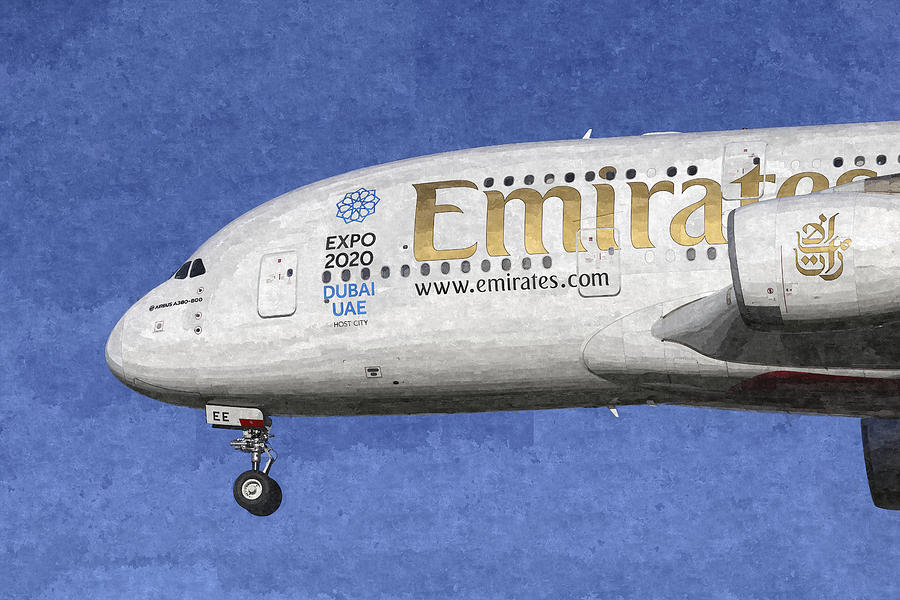 Emirates A380 Airbus Art Photograph by David Pyatt