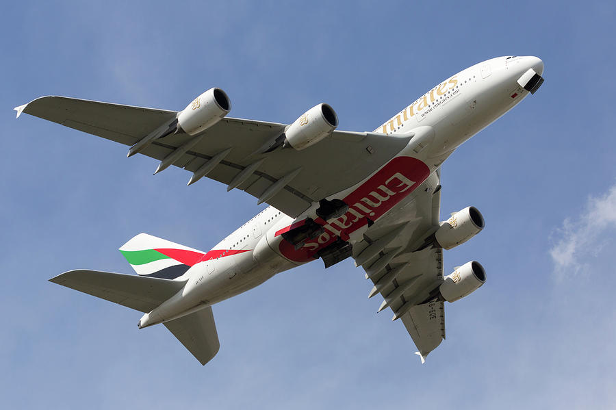 Emirates A380 Photograph by John Daly
