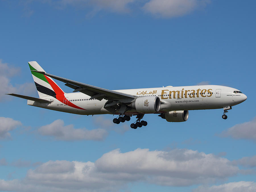 Emirates Air 777 Photograph by Dart Humeston