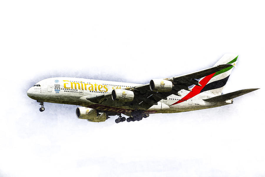 Emirates Airline A380 Art Photograph by David Pyatt
