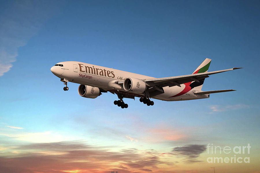 Emirates Boeing 777F A6-EFM Digital Art by Airpower Art