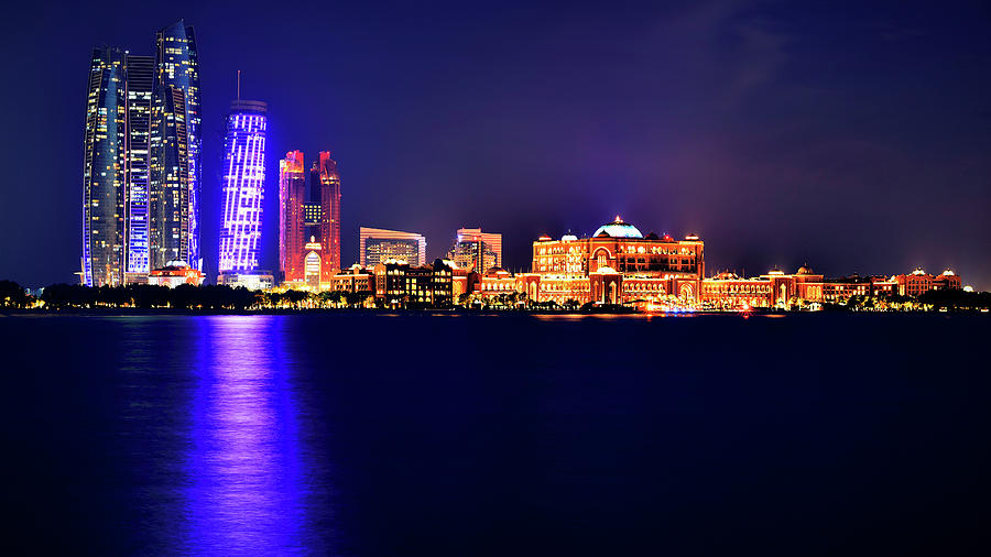 Emirates Palace By Night Photograph By Paul W Poteete