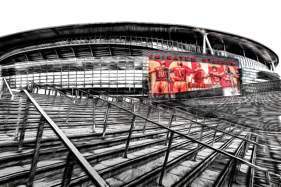 Emirates Stadium London Art Mixed Media by David Pyatt
