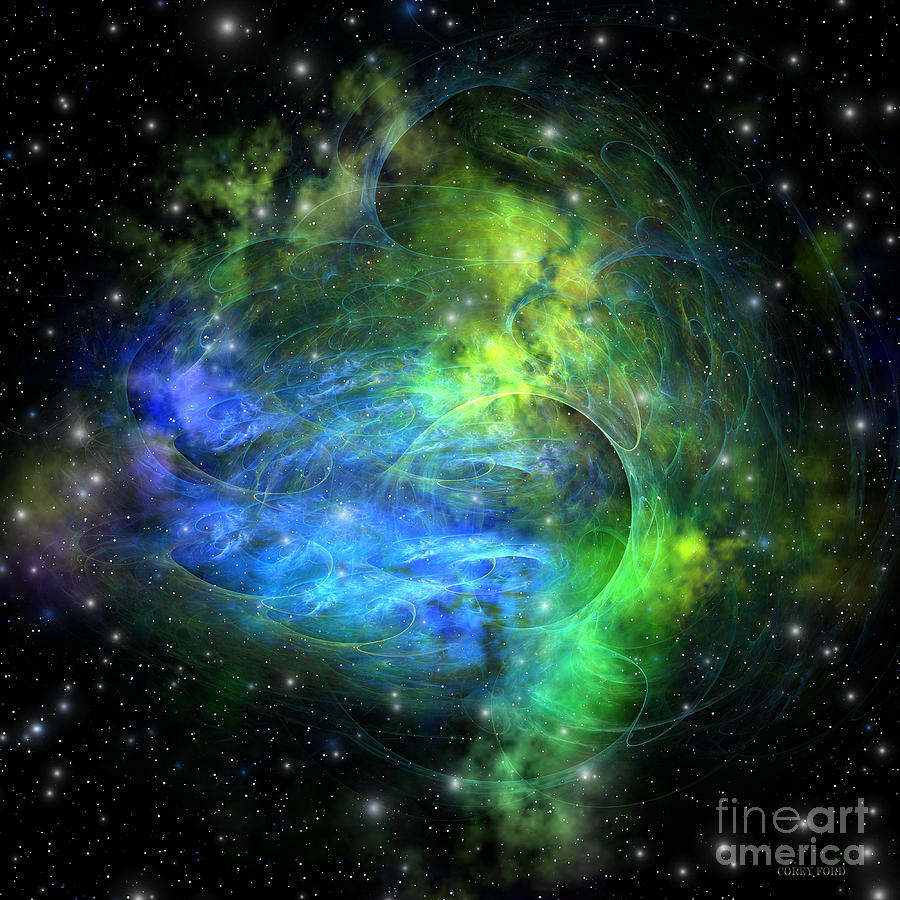Emission Nebula Painting by Corey Ford
